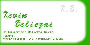 kevin beliczai business card